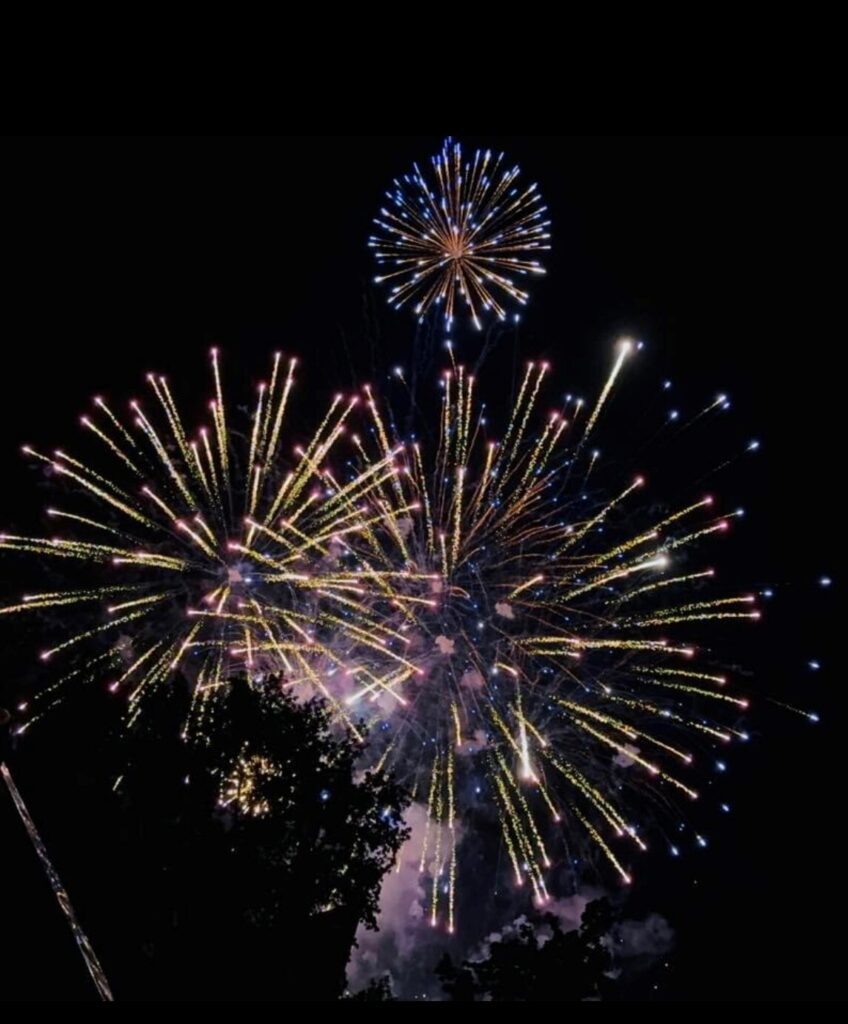 Feuerwerk-Schwandorf bei Nacht
